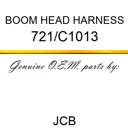 BOOM HEAD HARNESS 721/C1013