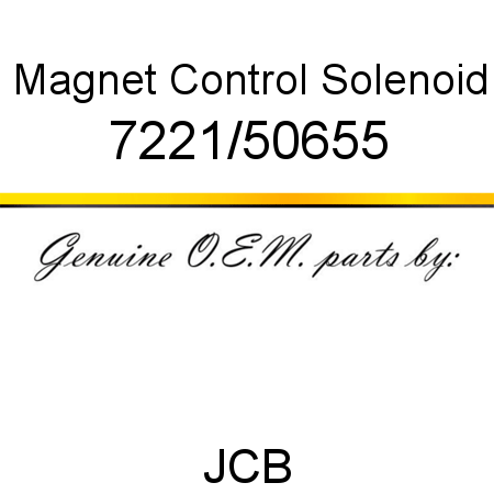 Magnet, Control Solenoid 7221/50655