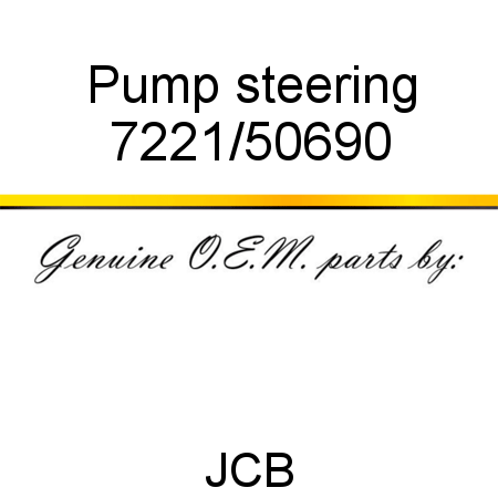 Pump, steering 7221/50690