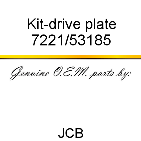 Kit-drive plate 7221/53185