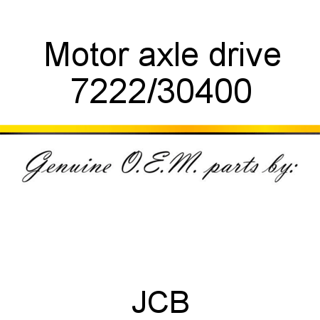 Motor, axle drive 7222/30400