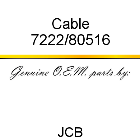 Cable 7222/80516