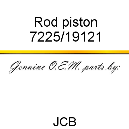 Rod, piston 7225/19121