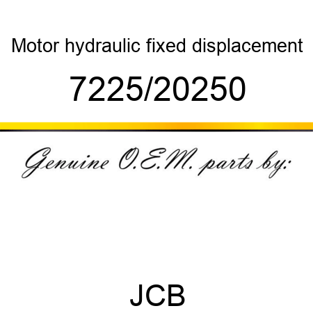 Motor, hydraulic fixed displacement 7225/20250