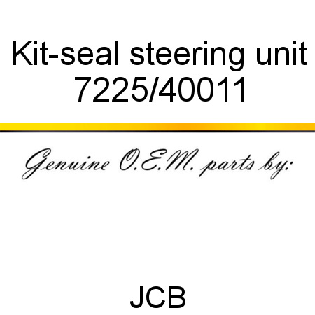 Kit-seal, steering unit 7225/40011