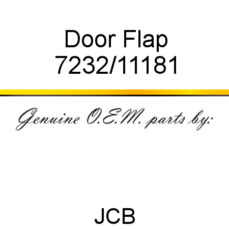 Door, Flap 7232/11181