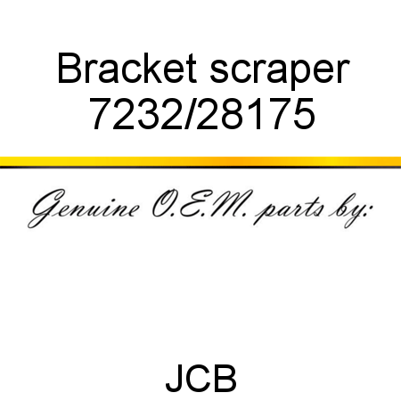Bracket, scraper 7232/28175