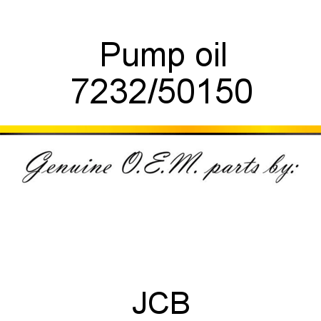 Pump, oil 7232/50150