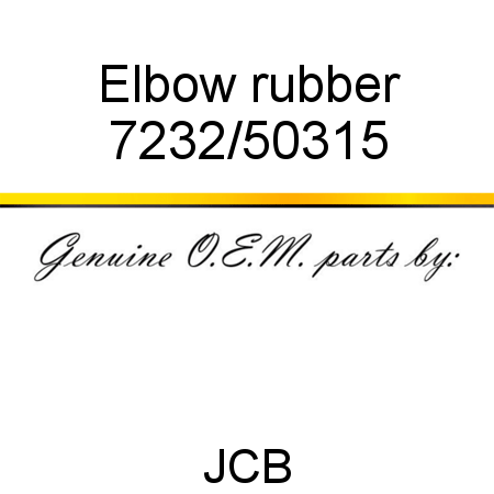 Elbow, rubber 7232/50315