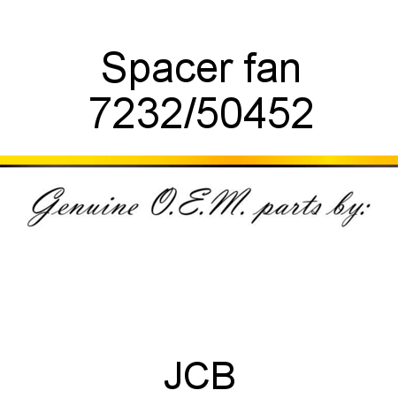 Spacer, fan 7232/50452