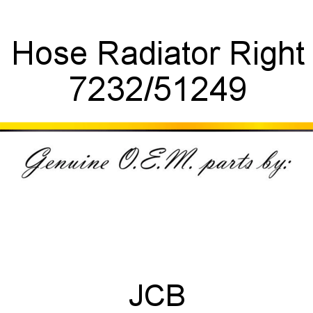 Hose, Radiator, Right 7232/51249