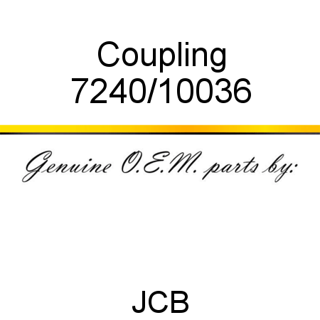 Coupling 7240/10036