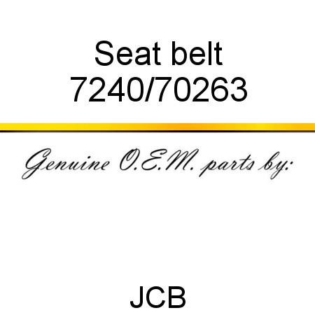 Seat, belt 7240/70263