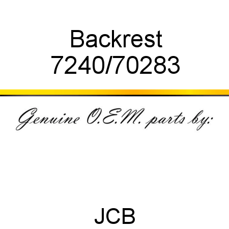 Backrest 7240/70283