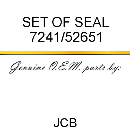 SET OF SEAL 7241/52651