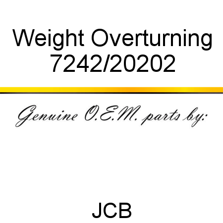 Weight, Overturning 7242/20202