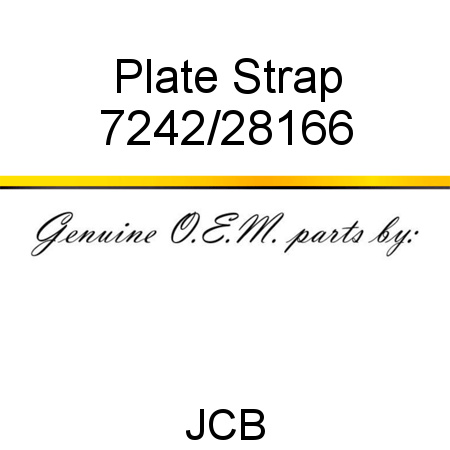 Plate, Strap 7242/28166