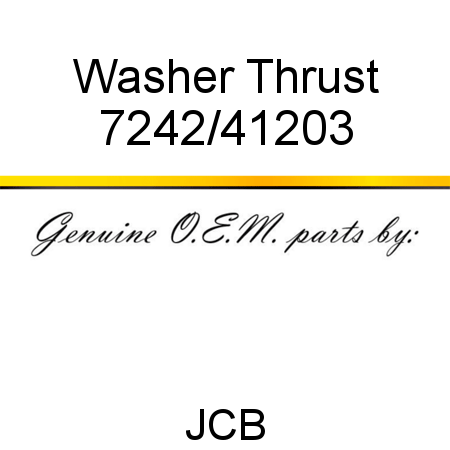 Washer, Thrust 7242/41203
