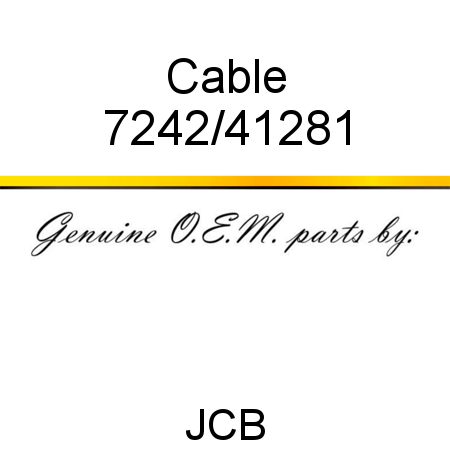 Cable 7242/41281