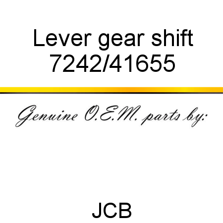 Lever, gear shift 7242/41655