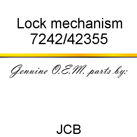 Lock, mechanism 7242/42355
