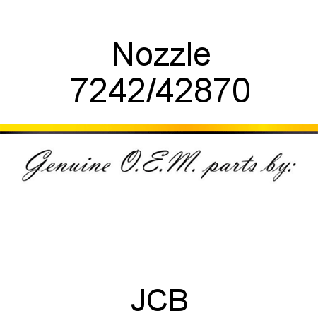Nozzle 7242/42870