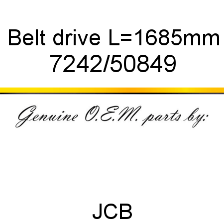 Belt, drive, L=1685mm 7242/50849