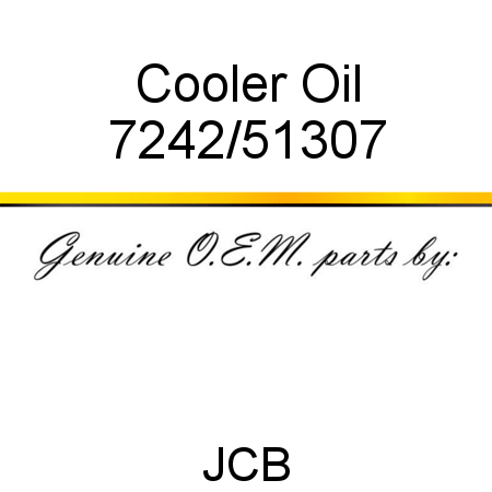 Cooler, Oil 7242/51307