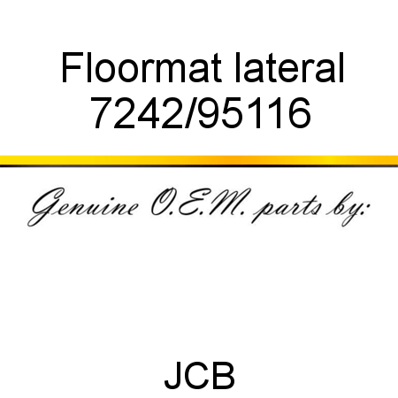 Floormat, lateral 7242/95116
