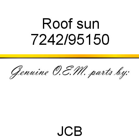 Roof, sun 7242/95150