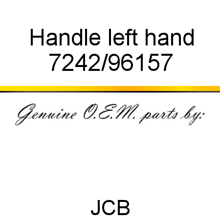 Handle, left hand 7242/96157