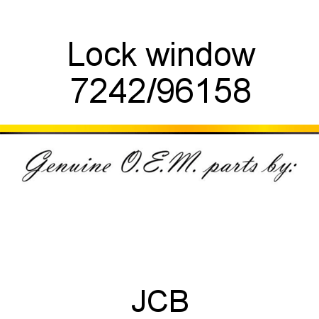Lock, window 7242/96158