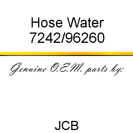 Hose, Water 7242/96260