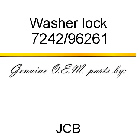 Washer, lock 7242/96261