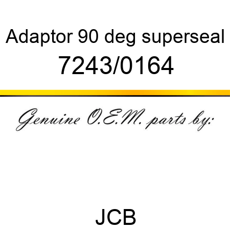 Adaptor, 90 deg, superseal 7243/0164