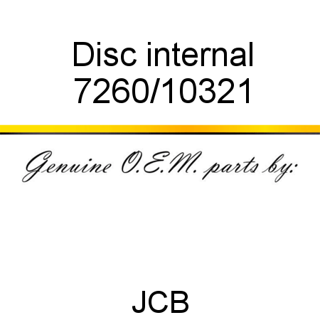 Disc, internal 7260/10321