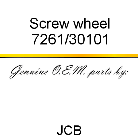 Screw, wheel 7261/30101