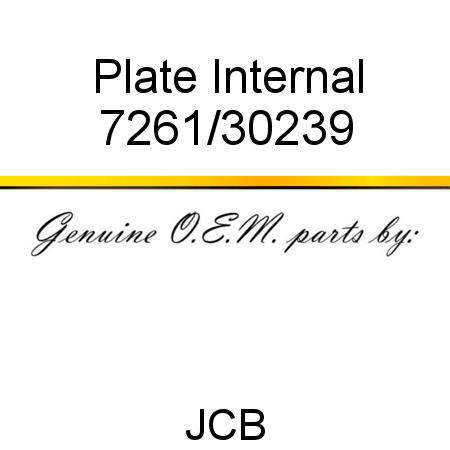 Plate, Internal 7261/30239