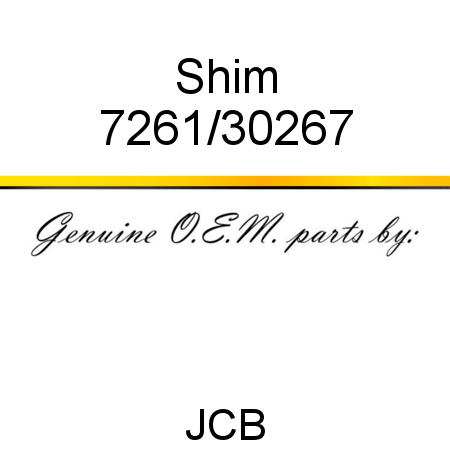 Shim 7261/30267