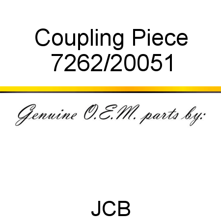 Coupling Piece 7262/20051