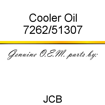 Cooler, Oil 7262/51307