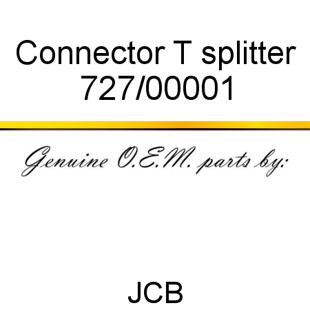 Connector, T splitter 727/00001