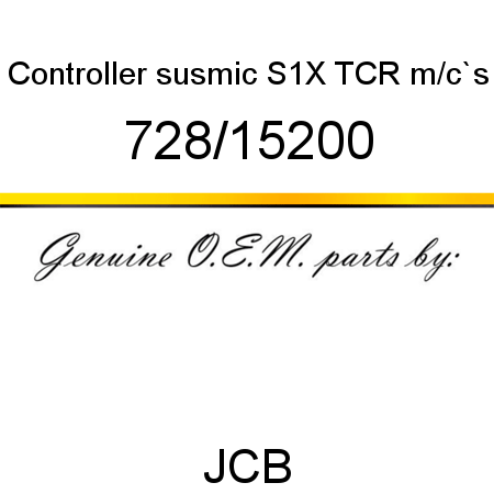Controller, susmic S1X, TCR m/c`s 728/15200