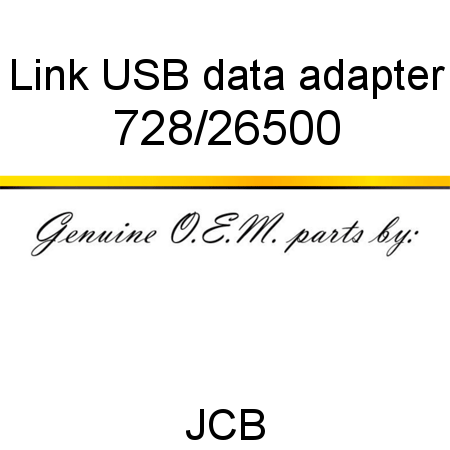 Link, USB data adapter 728/26500