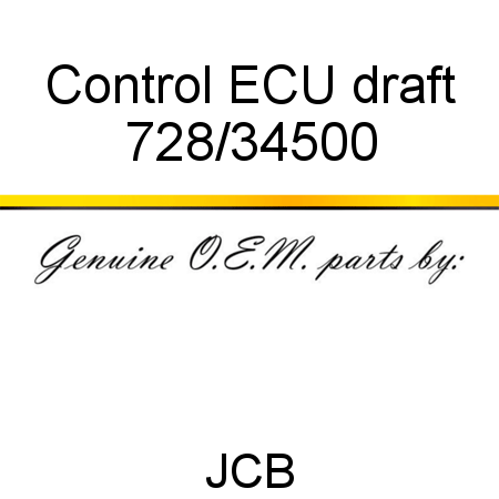 Control, ECU draft 728/34500
