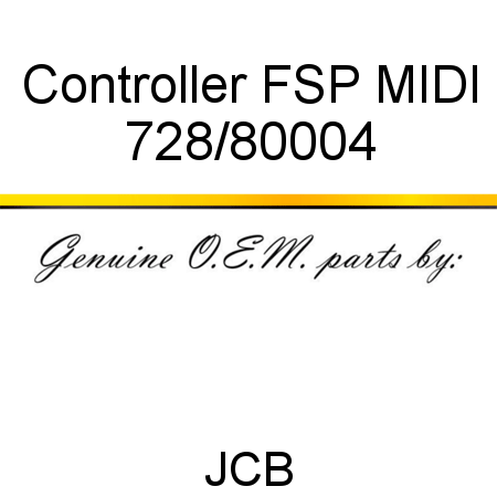 Controller, FSP MIDI 728/80004