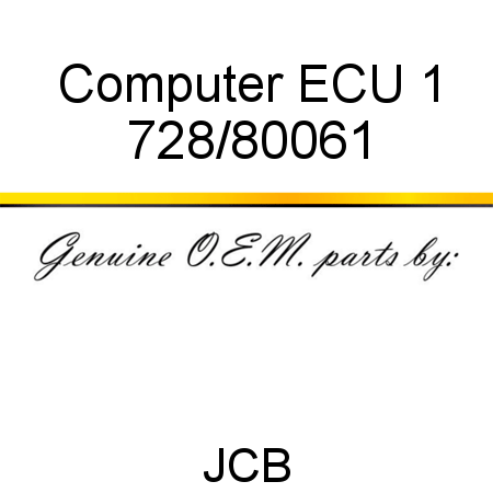 Computer, ECU 1 728/80061