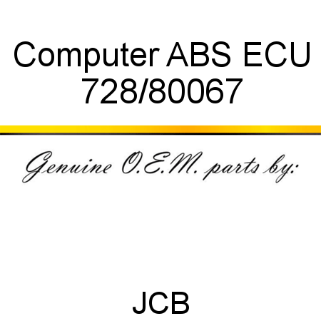 Computer, ABS ECU 728/80067