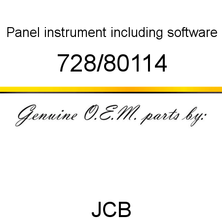 Panel, instrument, including software 728/80114