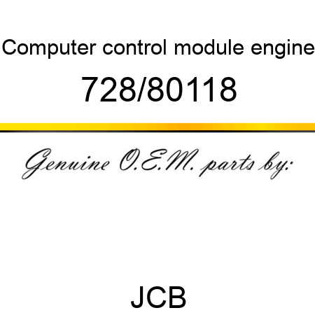 Computer, control module, engine 728/80118